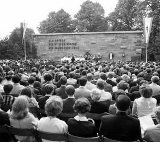 Gedenkfeier, Gedenkstätte Plötzensee, Berlin, 11.07.1968