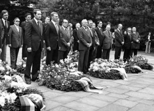 Gedenkfeier, Gedenkstätte Plötzensee, Berlin, 20.07.1977
