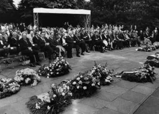 Gedenkfeier, Gedenkstätte Plötzensee, Berlin, 20.07.1979